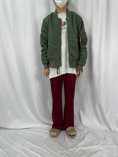 画像2: 民間品 ALPHA INDUSTRIES,INC. MA-1 フライトジャケット LARGE (2)