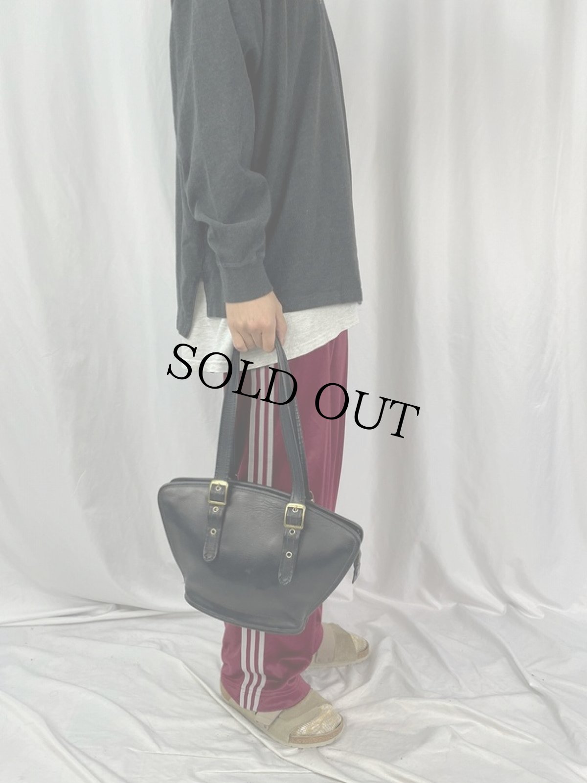 画像2: 90's COACH USA製 レザートートバッグ BLACK (2)