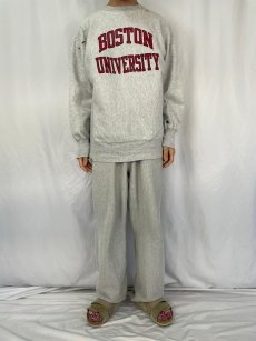 画像2: 90's Champion REVERSE WEAVE USA製 "BOSTON UNIVERSITY" プリントスウェット XL (2)