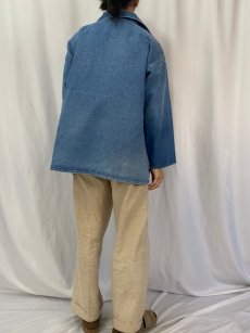 画像4: KINSALE SMOCKS IRELAND製 デニムフィッシャーマンスモック XXL (4)