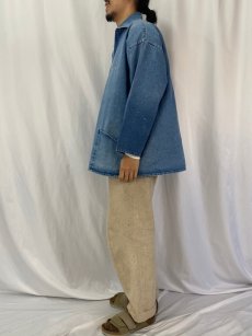 画像3: KINSALE SMOCKS IRELAND製 デニムフィッシャーマンスモック XXL (3)