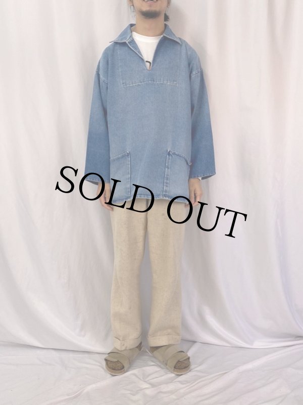 古着 70-80s Ireland製 Kinsale smocks 襟付き コットンツイル