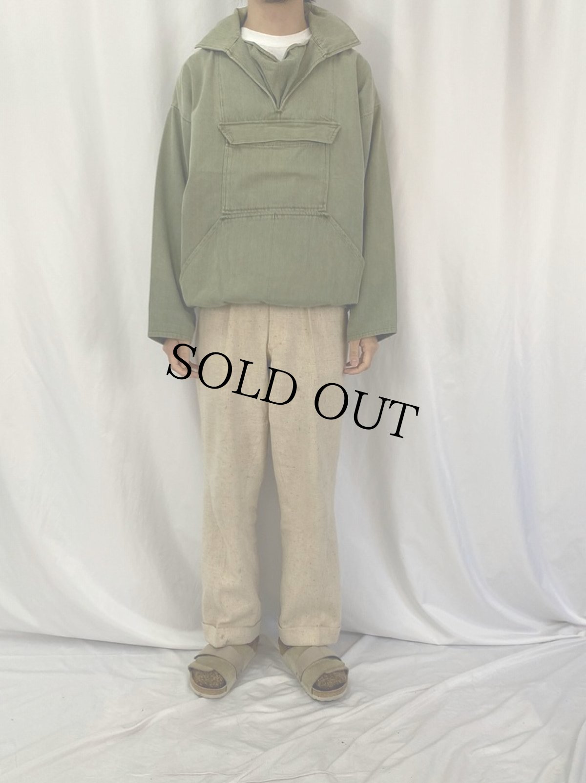 画像2: KINSALE SMOCKS IRELAND製 コットンツイル フィッシャーマンスモック XXL (2)