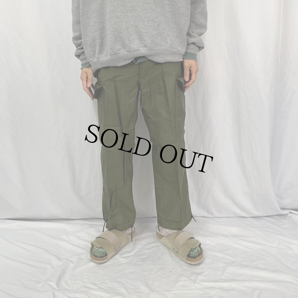 画像2: 80's CANADIAN ARMY ウィンドオーバーパンツ SHORT-SMALL DEADSTOCK (2)