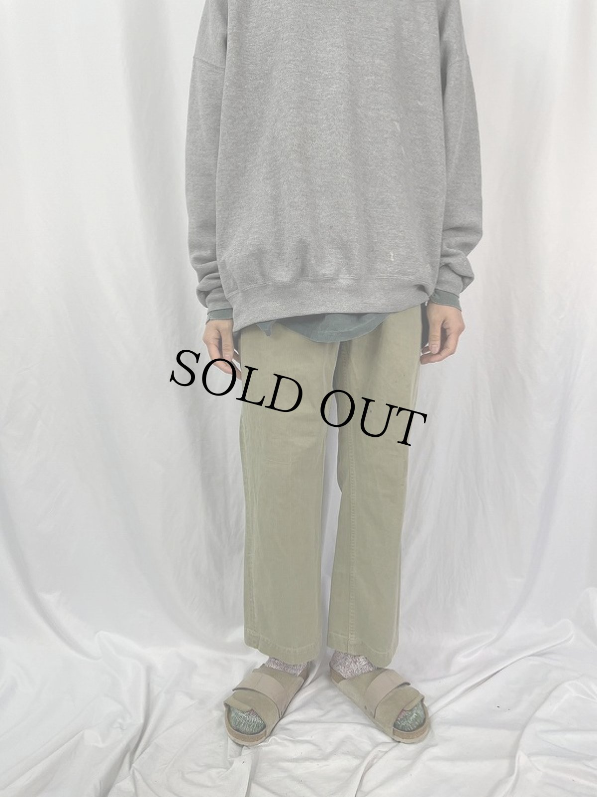 画像2: 40's Canadian Army ワークトラウザーズ W31 (2)