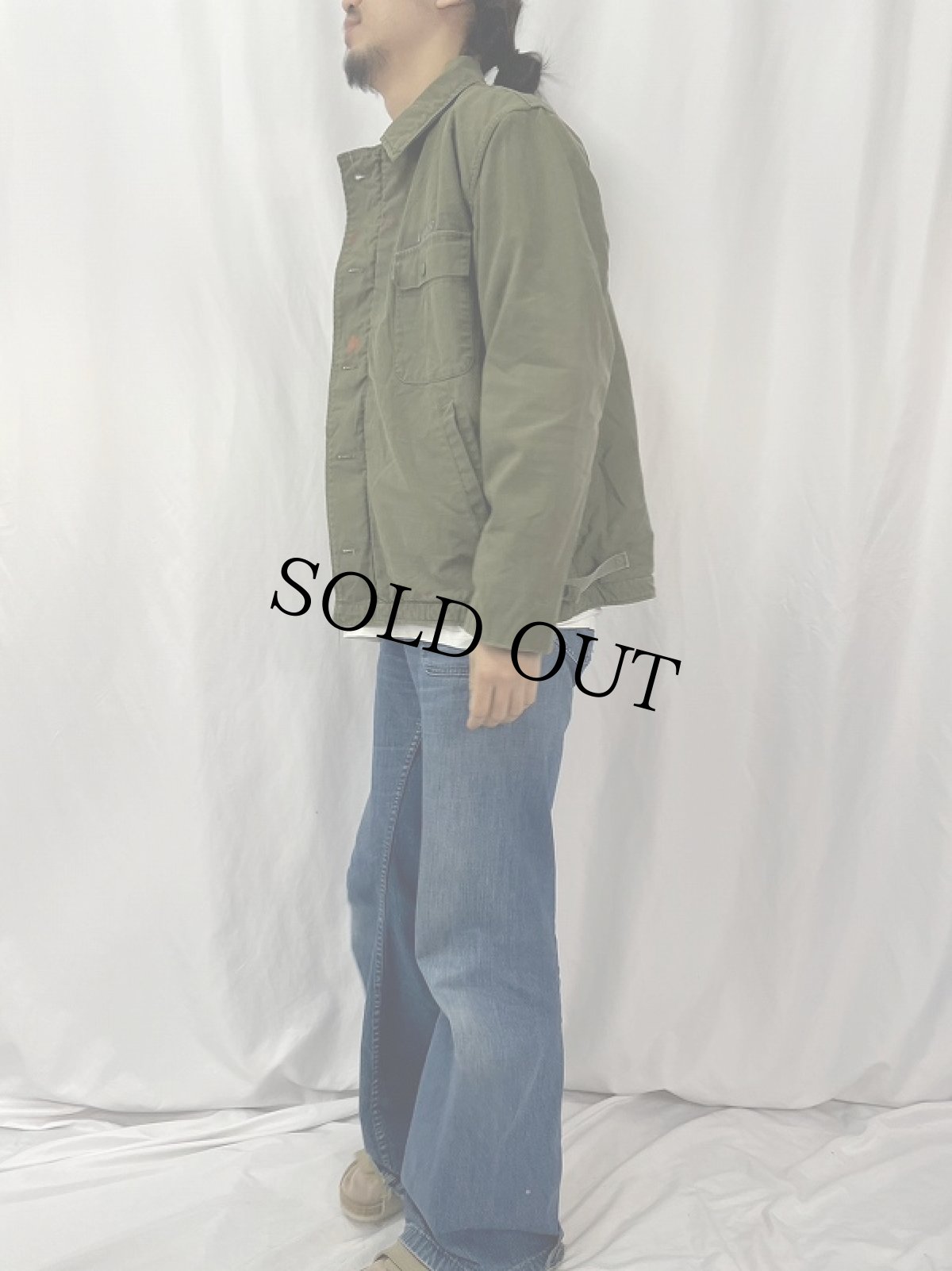 画像3: 80's U.S.NAVY A-2 デッキジャケット LARGE (3)