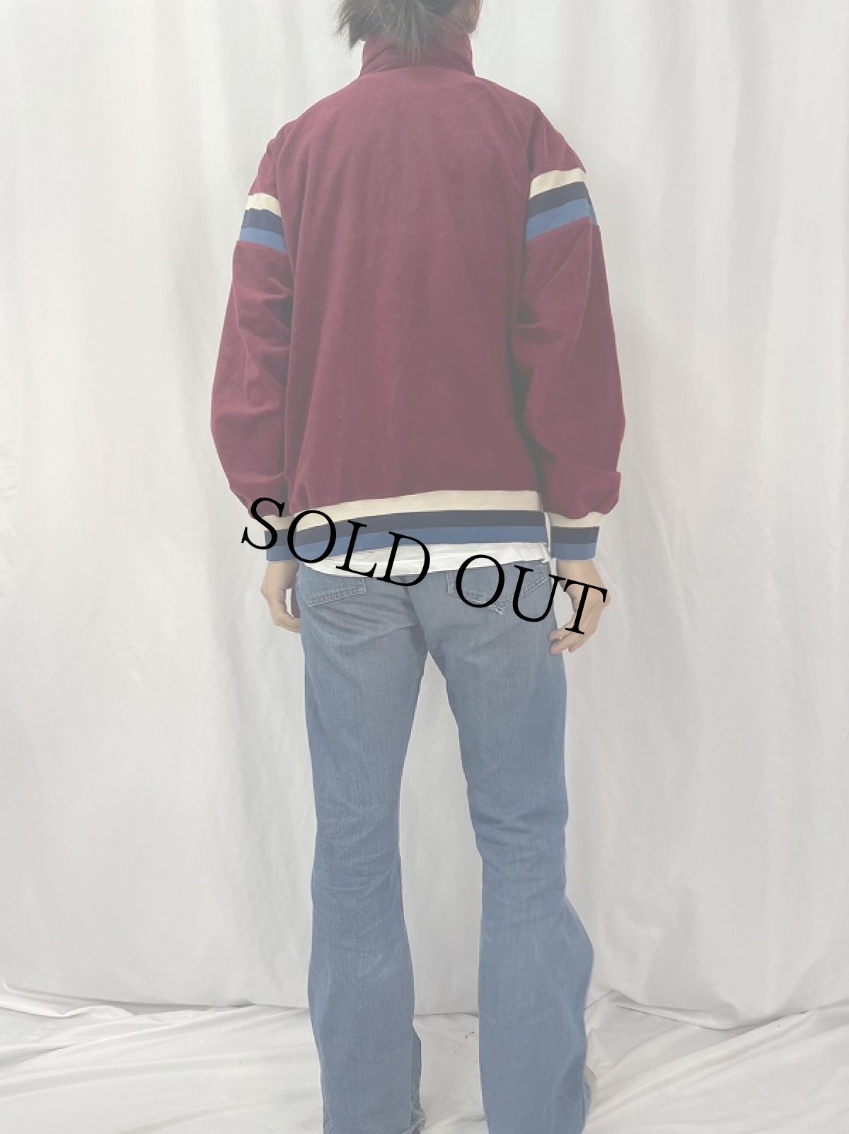 画像4: 80's ベロアジップジャケット XL (4)