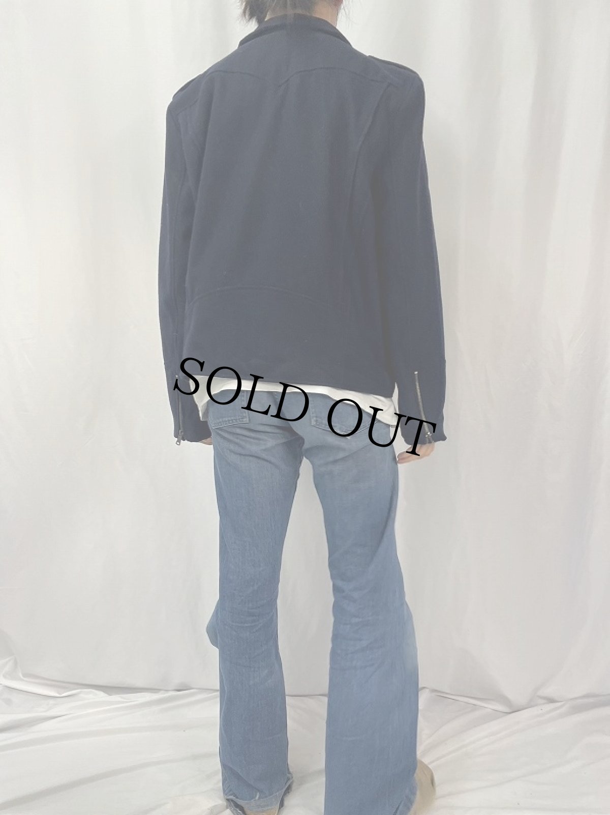 画像4: Levi's メルトンダブルライダースジャケット NAVY XL (4)