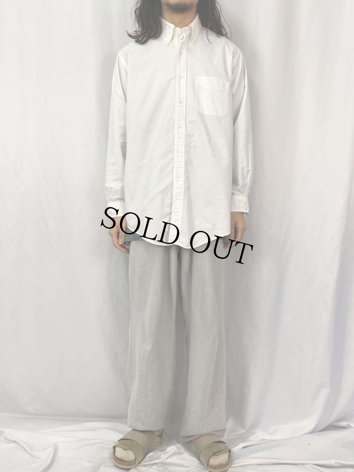 画像2: 90's Brooks Brothers USA製 オックスフォードボタンダウンシャツ SIZE16 1/2-3 (2)