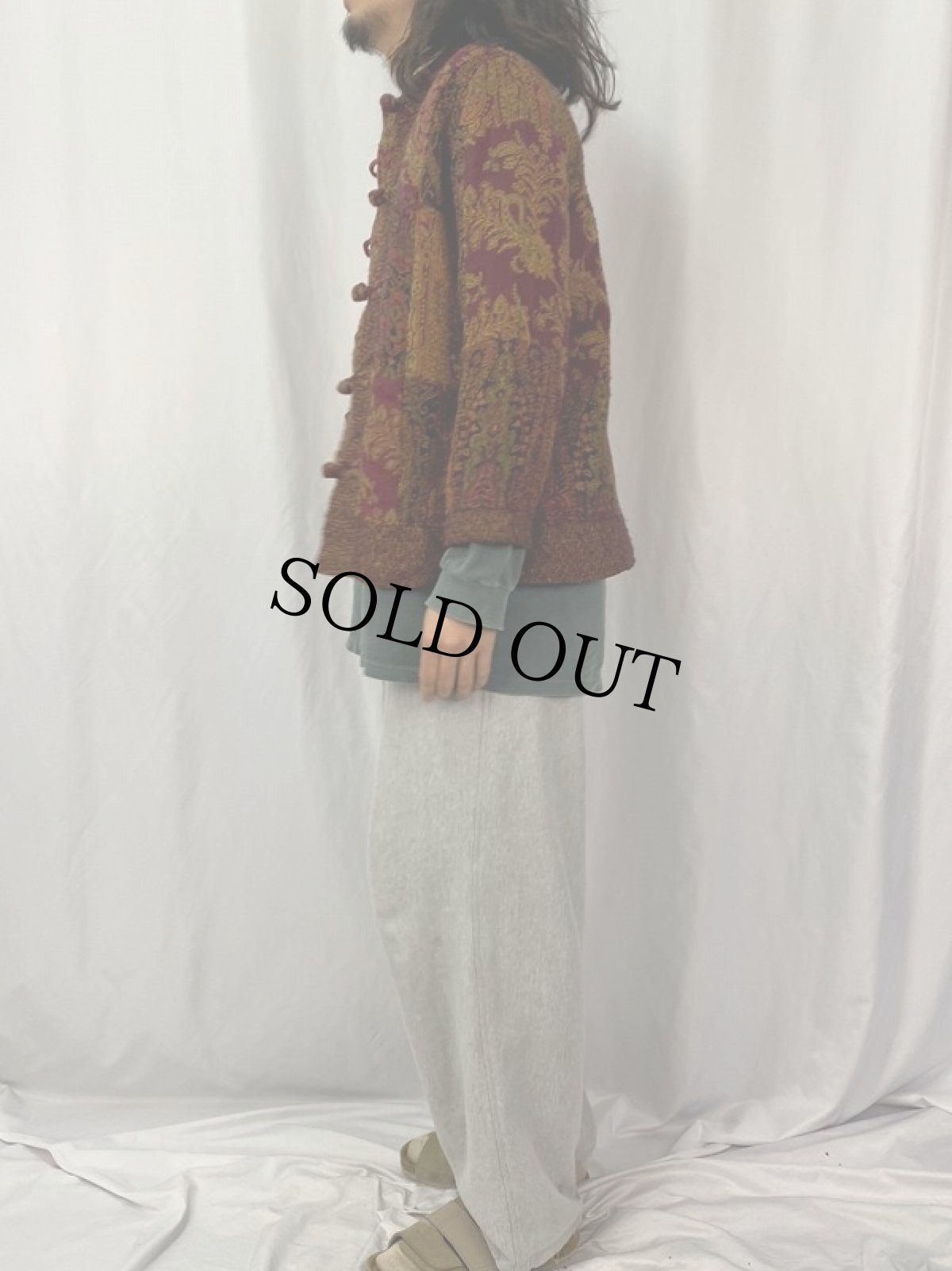 画像3: White Stag 総柄 パッチワーク チャイナジャケット M (3)