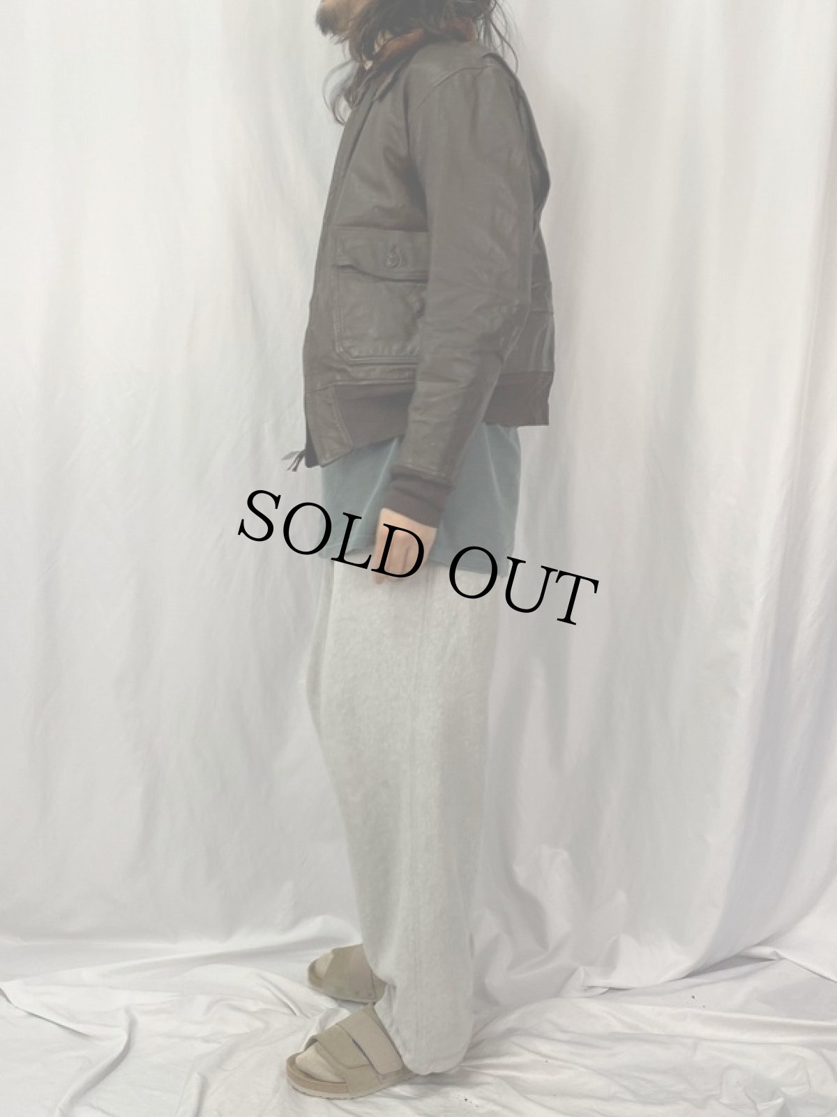 画像3: 60〜70's U.S.NAVY G-1 フライトジャケット SIZE 40 (3)