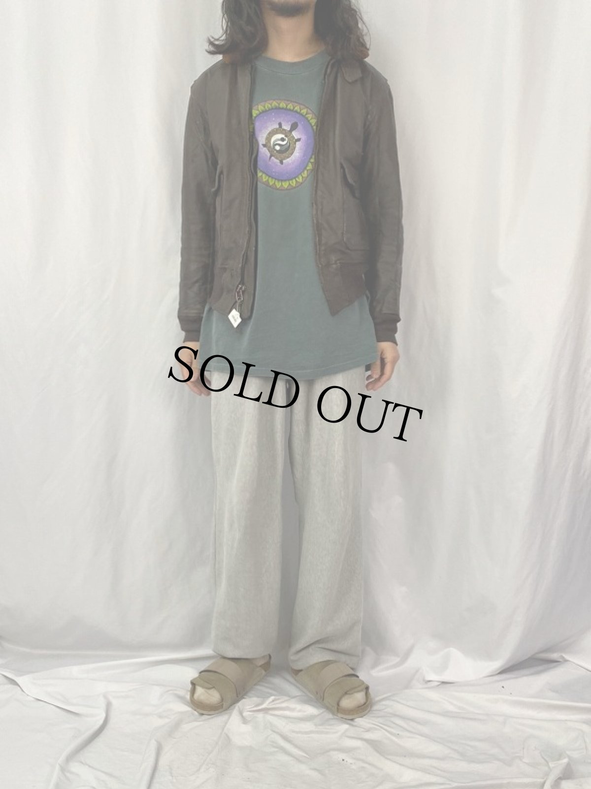 画像2: 60〜70's U.S.NAVY G-1 フライトジャケット SIZE 40 (2)