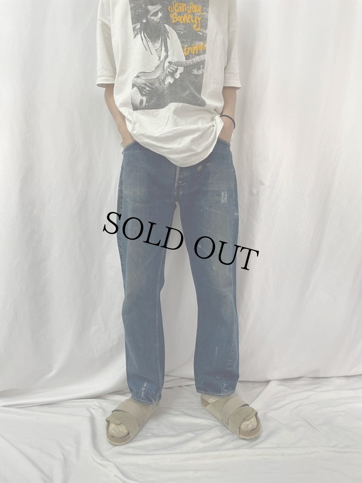 画像2: 60's LEVI'S 501 BIGE S TYPE デニムパンツ W34 (2)