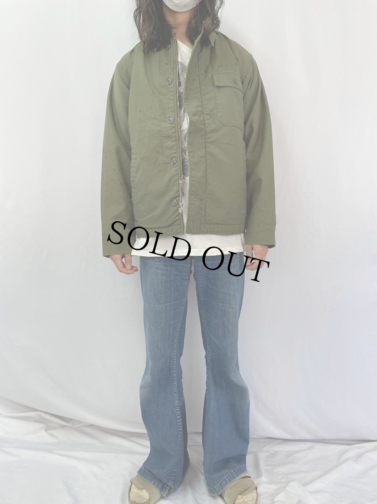 画像2: 80's U.S.NAVY A-2 デッキジャケット MEDIUM (2)