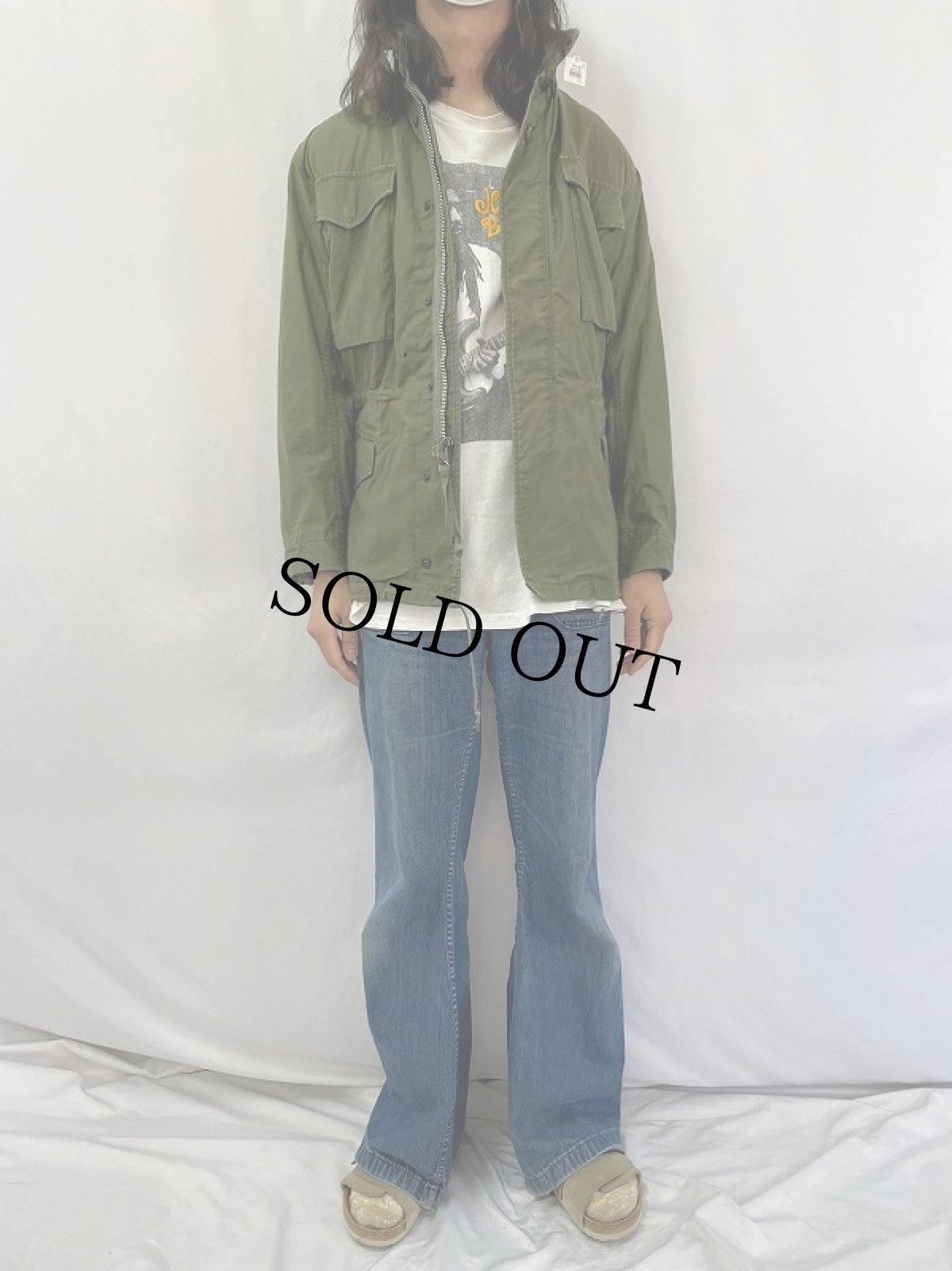 画像2: 60's U.S.ARMY M-65 フィールドジャケット 2nd グレーライナー REGULAR-X-Small (2)