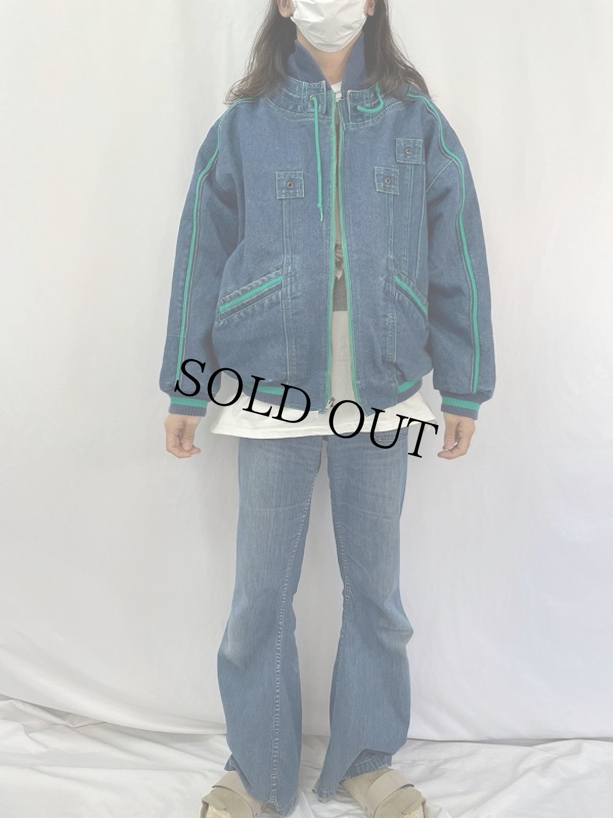 画像2: 90's デザインデニムジャケット (2)