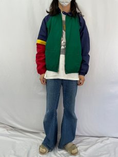 画像2: 90's POLO Ralph Lauren マルチカラー コットンポプリン スイングトップ XL (2)