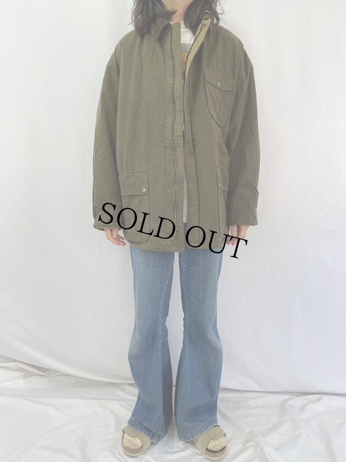 画像2: 90's POLO Ralph Lauren PORTUGAL製 オイルドジャケット XL (2)