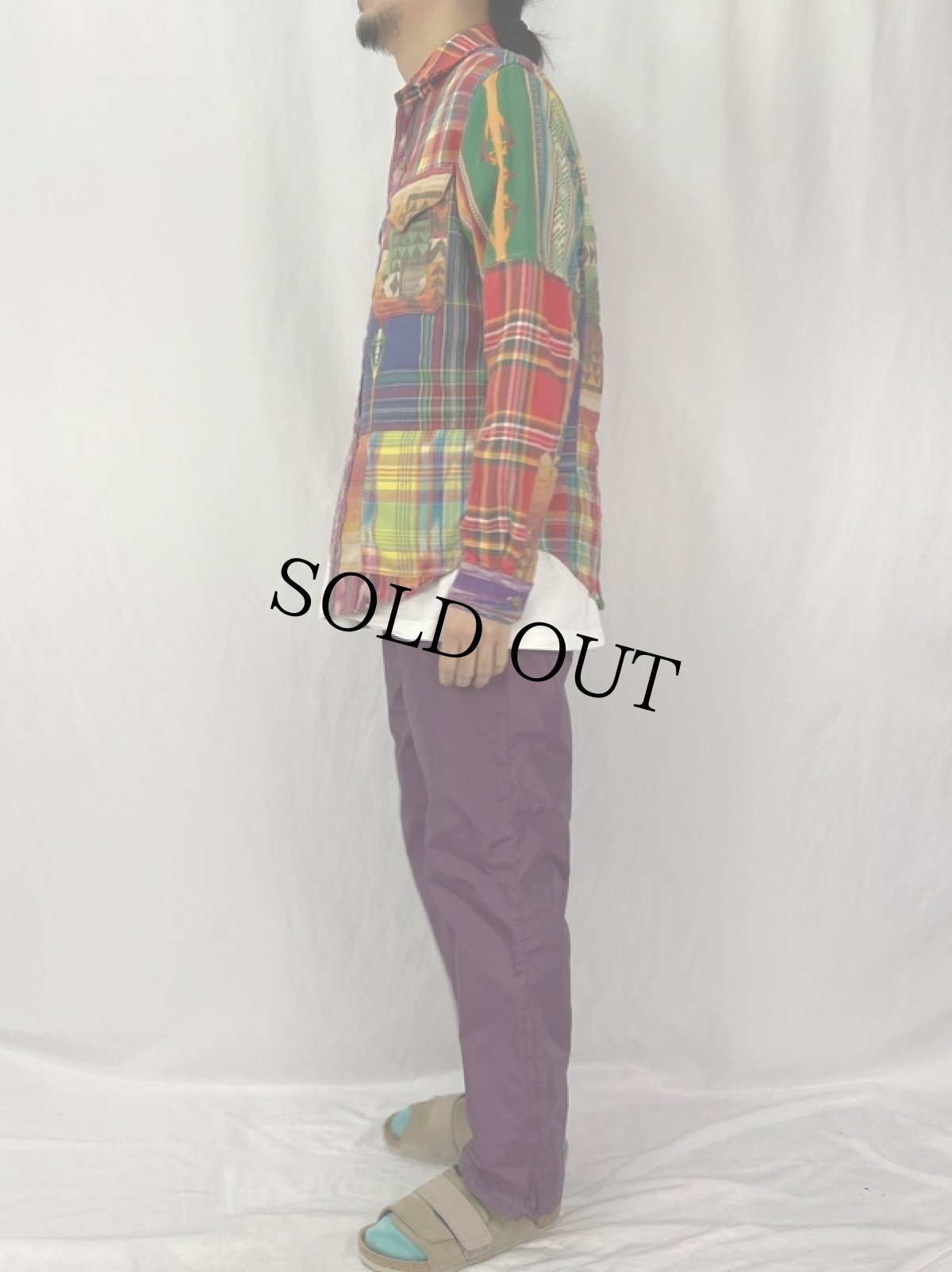 画像3: POLO Ralph Lauren クレイジーパターンシャツ M (3)