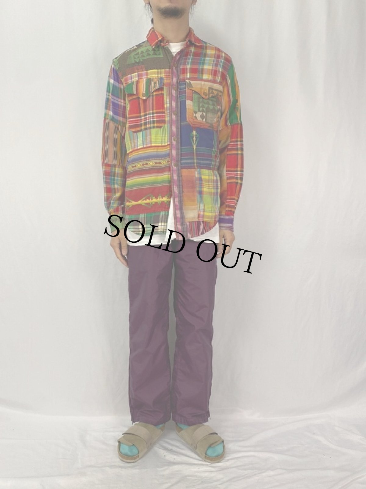 画像2: POLO Ralph Lauren クレイジーパターンシャツ M (2)