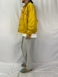 画像3: 90's〜 レザー×ナイロンジャケット L (3)