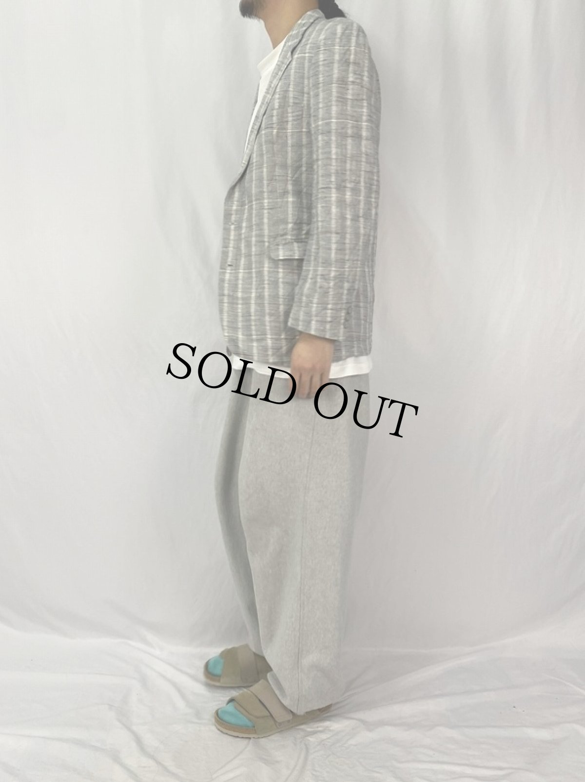 画像3: 80's YVES SAINT LAURENT FRANCE製 チェック柄 テーラードジャケット (3)