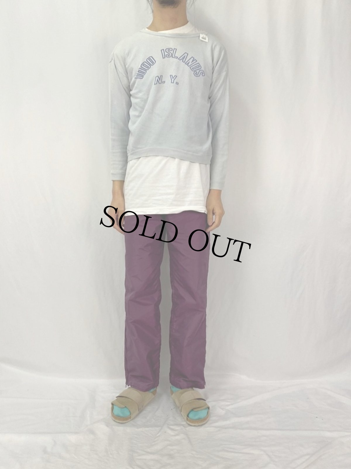 画像5: 60's "1000 ISLANDS" 染み込みプリント スウェット (5)