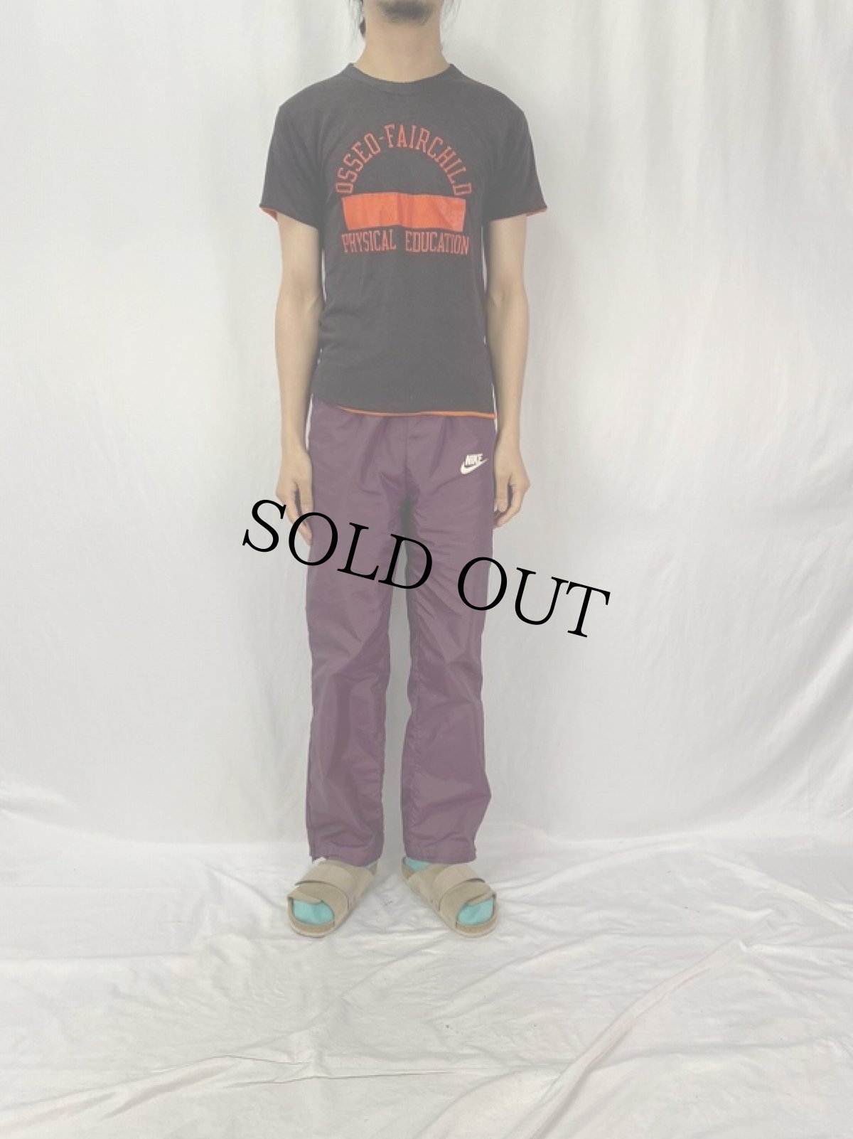 画像2: 70〜80's Champion USA製 バータグ ダブルフェイス リバーシブルプリントTシャツ S (2)