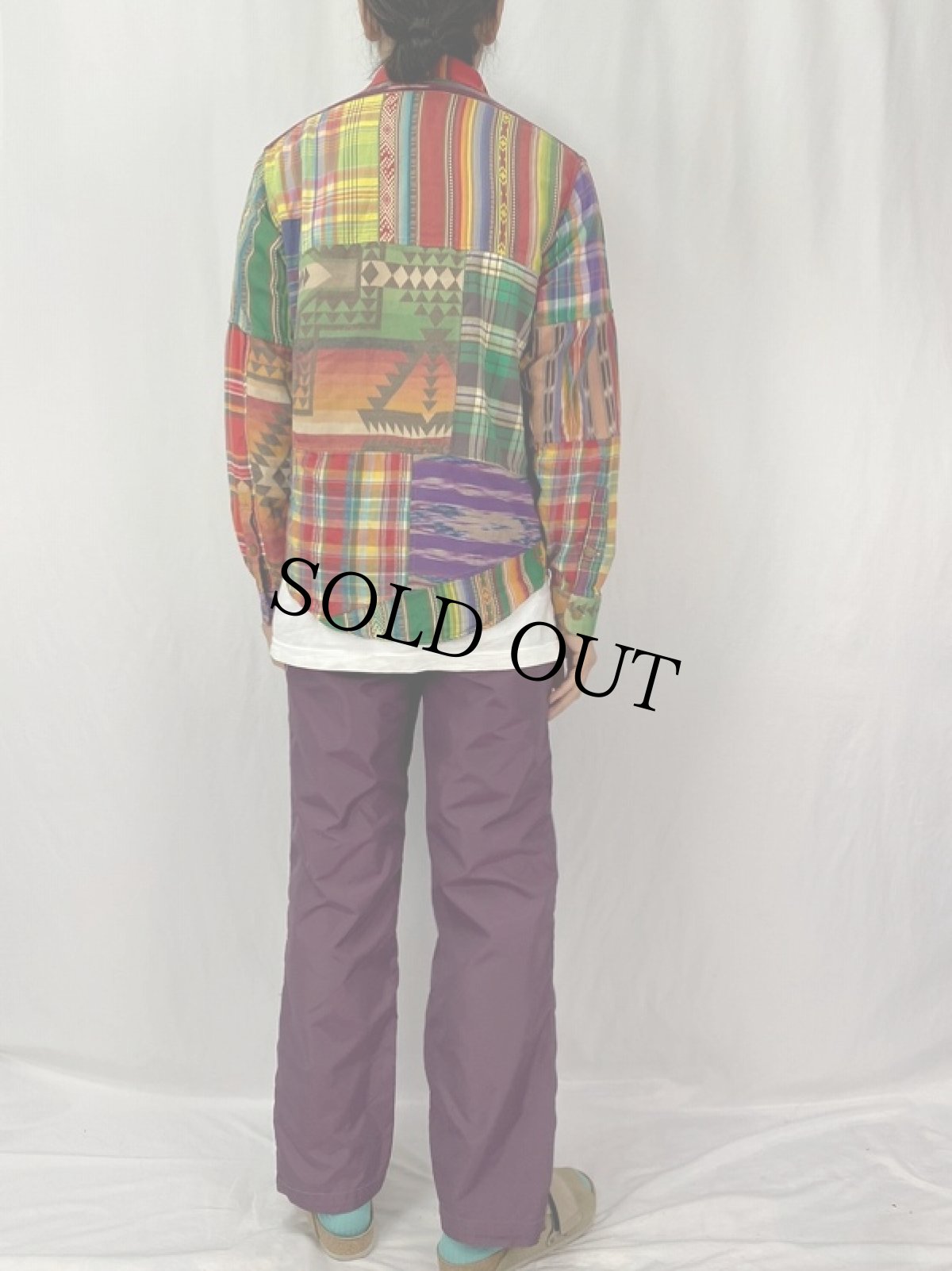 画像4: POLO Ralph Lauren クレイジーパターンシャツ M (4)