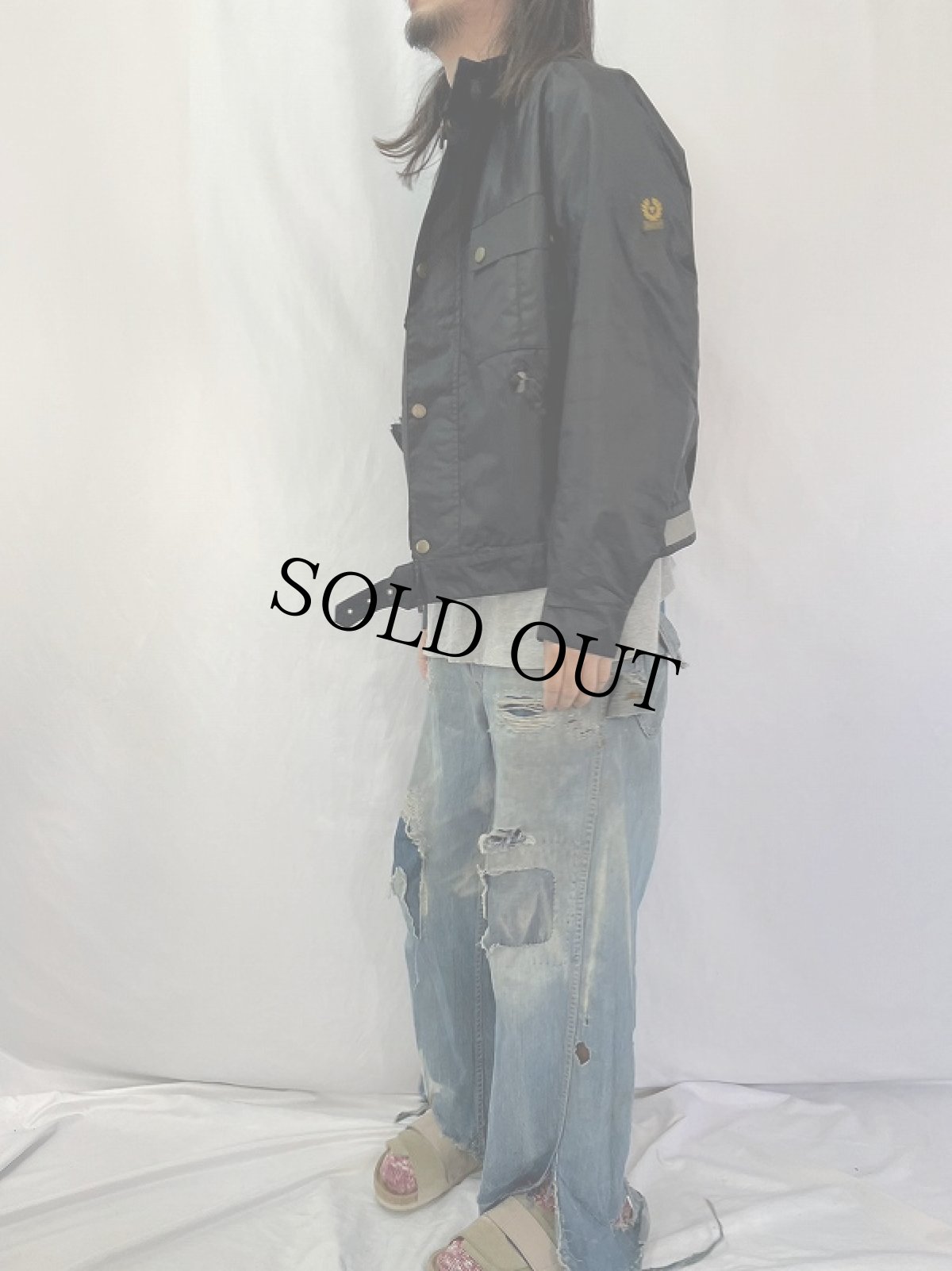 画像3: 90's〜 Belstaff ナイロンジャケット BLACK M (3)