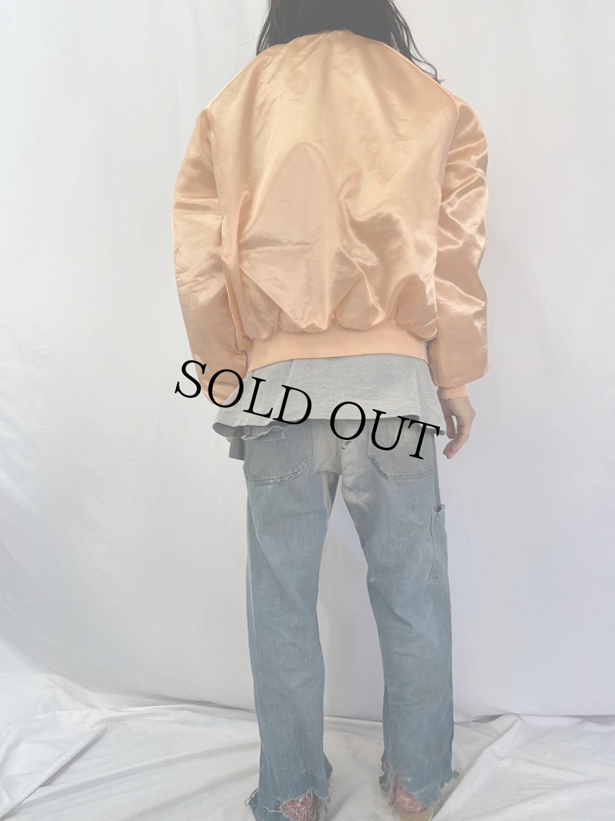 画像4: 70〜80's King Louie USA製 ナイロンスタジャン 無地 XL (4)