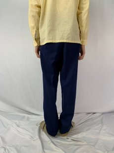 画像4: 50's レーヨンギャバ 2タックスラックス NAVY W31 (4)