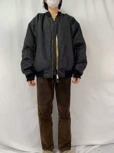 画像2: 90's MA-1 TYPE ナイロンジャケット 2XL (2)