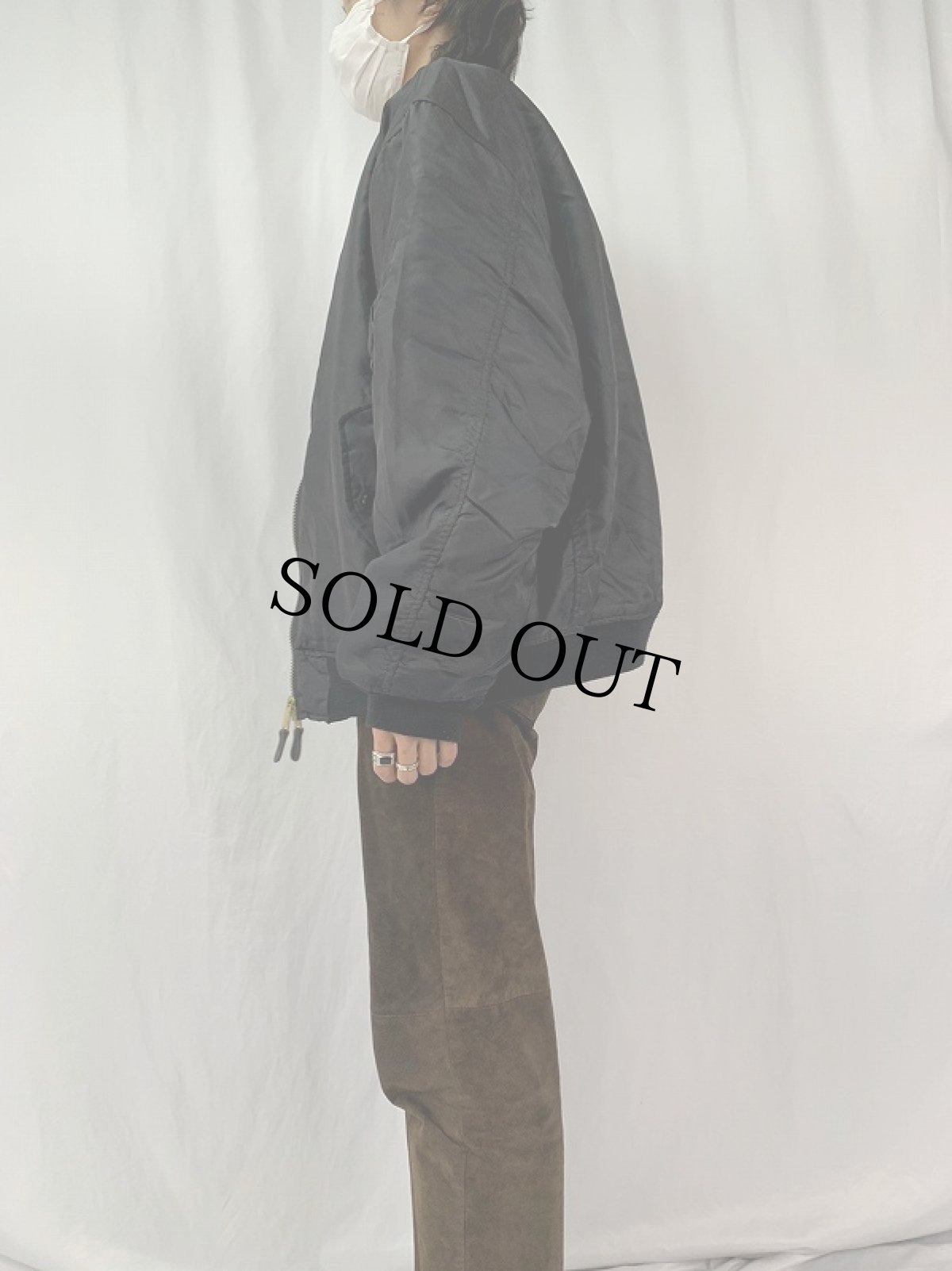 画像3: 90's MA-1 TYPE ナイロンジャケット 2XL (3)