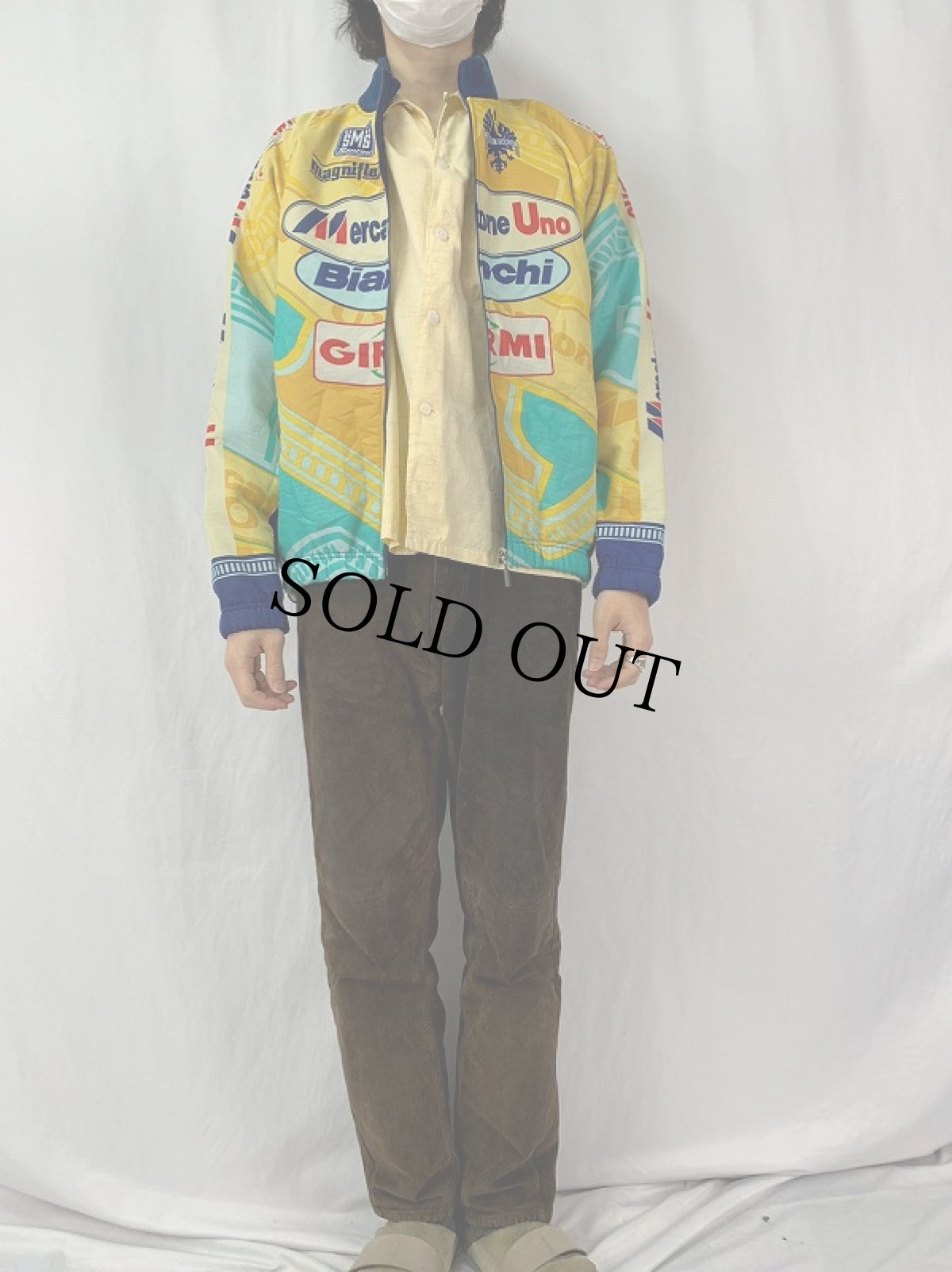 画像2: ITALY製 レーシングフリースジャケット XL (2)