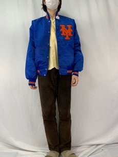 画像2: 80's STARTER "NEW YORK METS" ナイロンスタジャン XL (2)