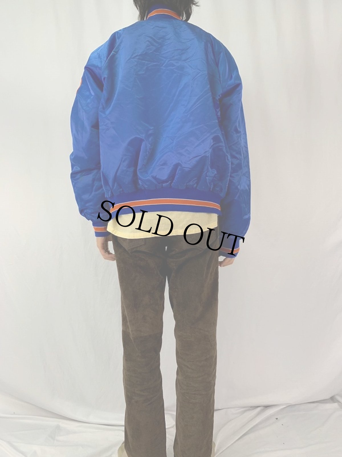 画像4: 80's STARTER "NEW YORK METS" ナイロンスタジャン XL (4)