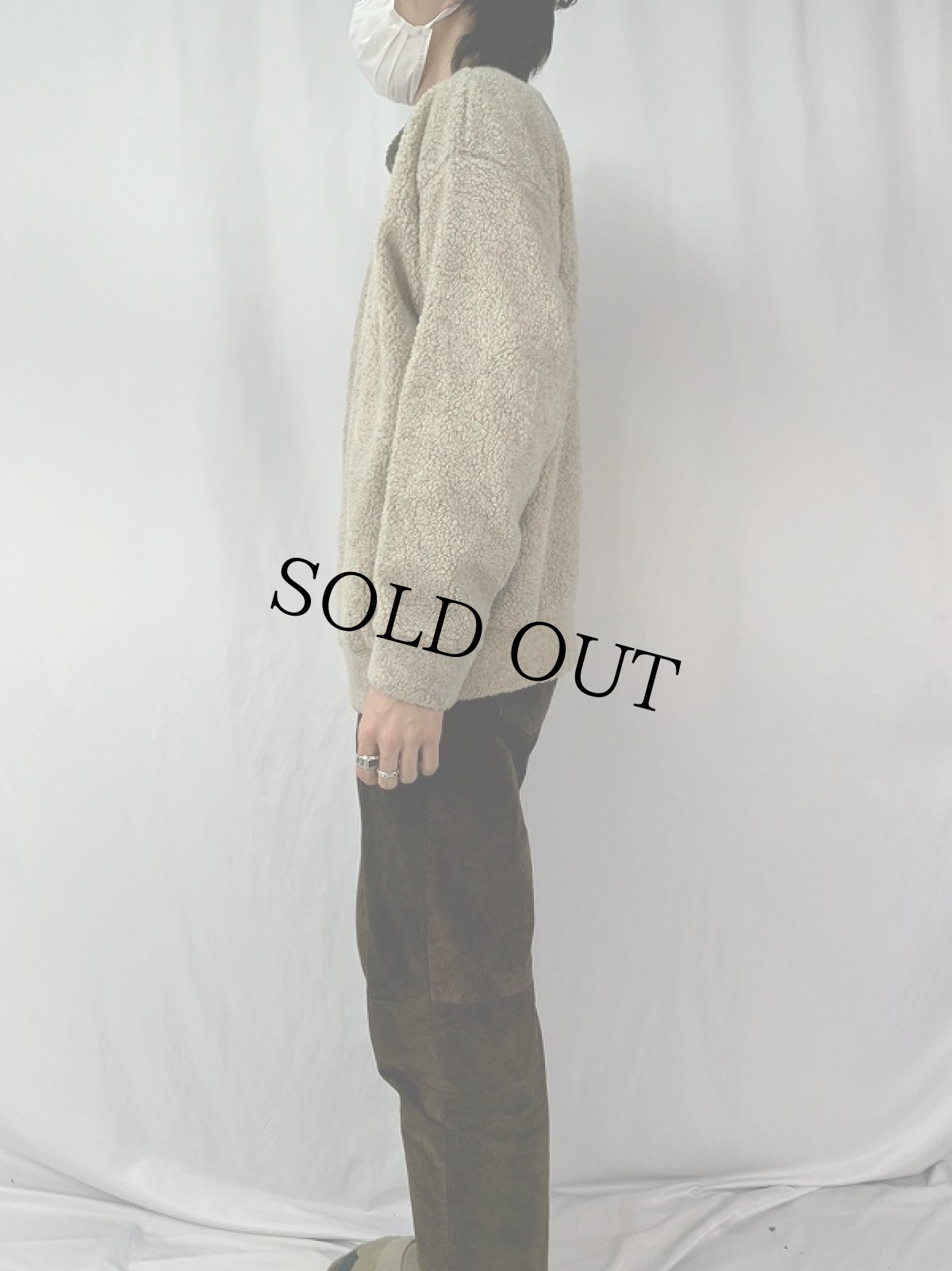 画像3: BLACK MOUNTAIN USA製 ボアフリーススウェット XL (3)