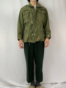 画像2: 70's U.S.ARMY M-65 ペンキペイント フィールドジャケット 3rd SMALL-SHORT (2)