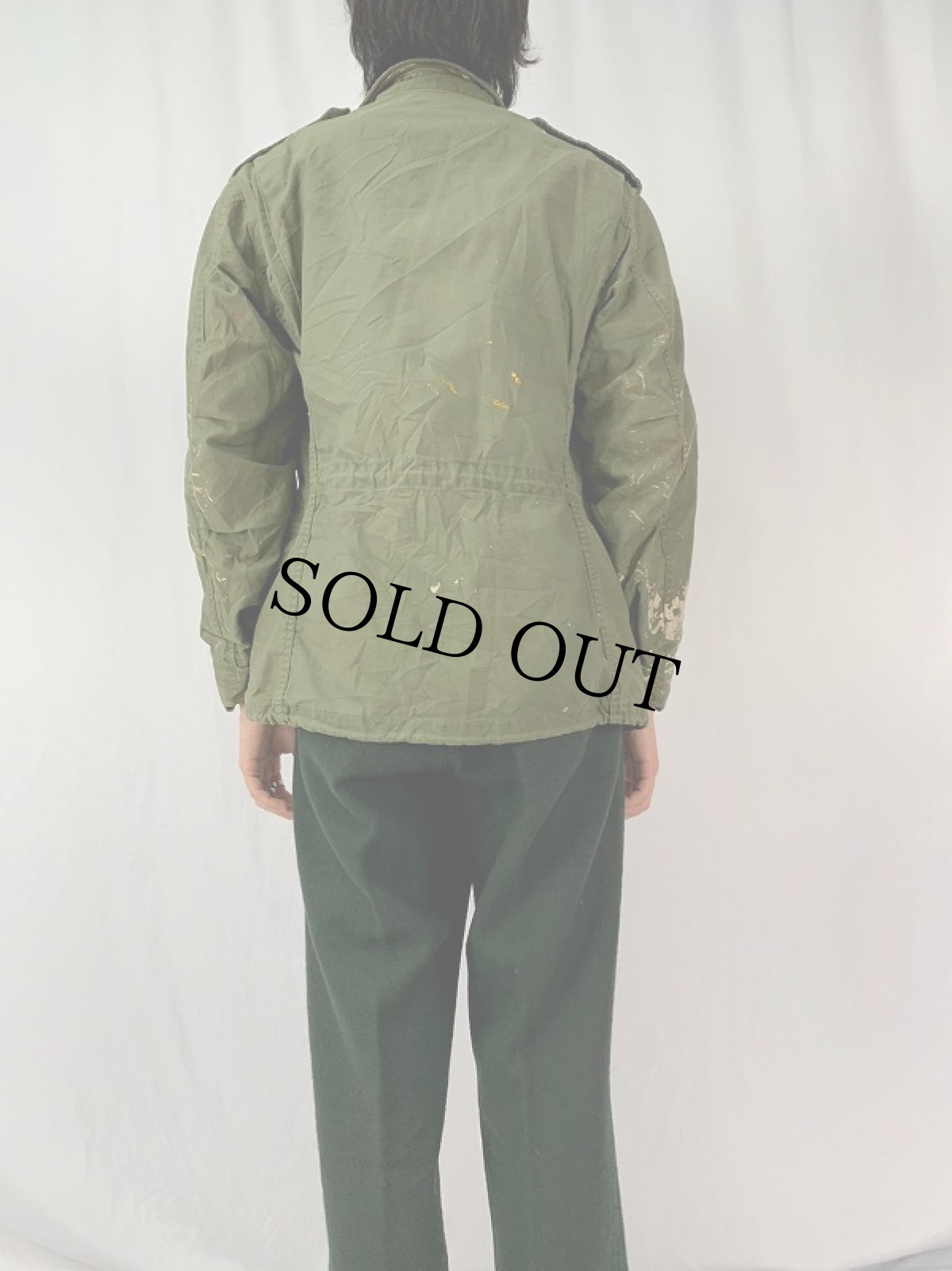 画像4: 70's U.S.ARMY M-65 ペンキペイント フィールドジャケット 3rd SMALL-SHORT (4)