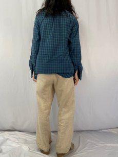 画像4: 90's〜 BROOKS BROTHERS USA製 チェック柄 コットンポプリンボタンダウンシャツ SIZEXL (4)