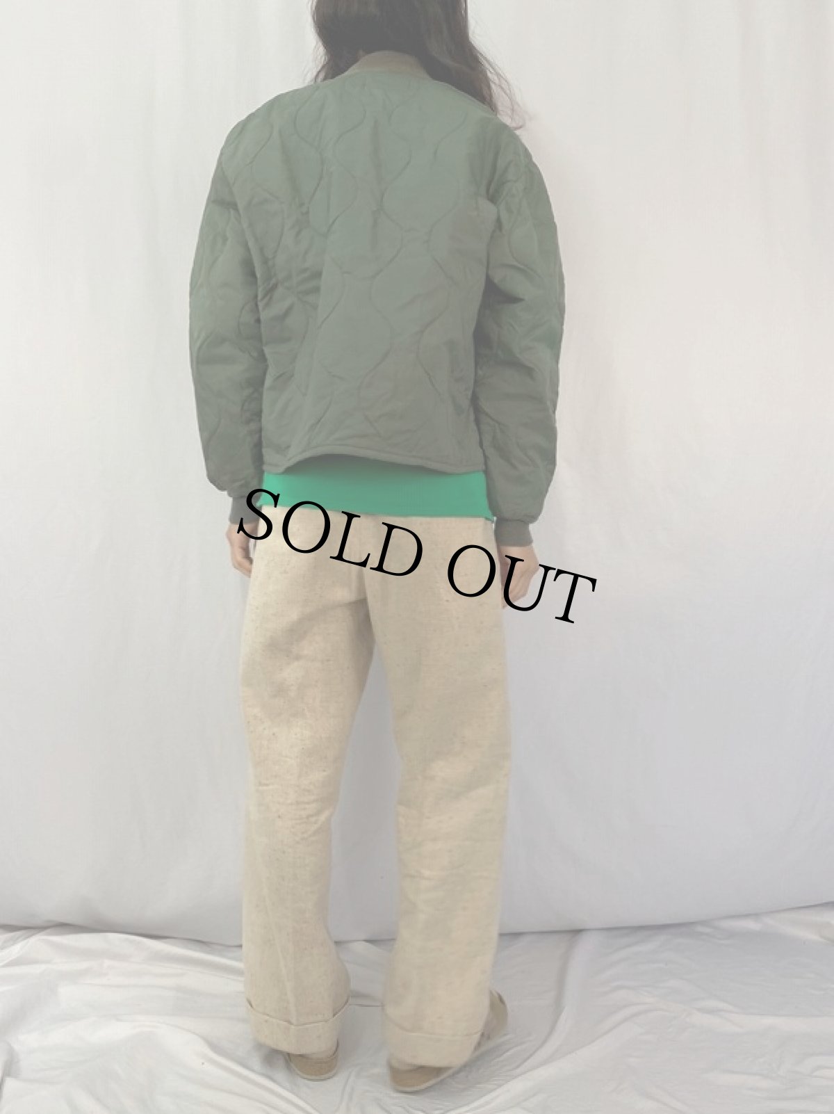 画像4: 80's U.S.AF CWU-9/P キルティングナイロンジャケット LARGE (4)