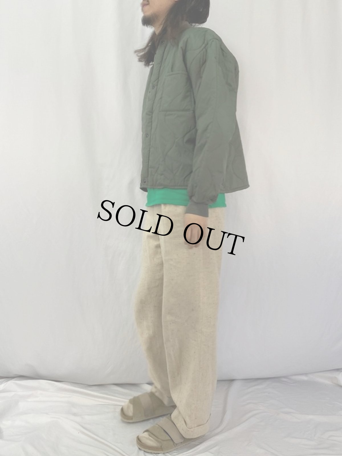 画像3: 80's U.S.AF CWU-9/P キルティングナイロンジャケット LARGE (3)