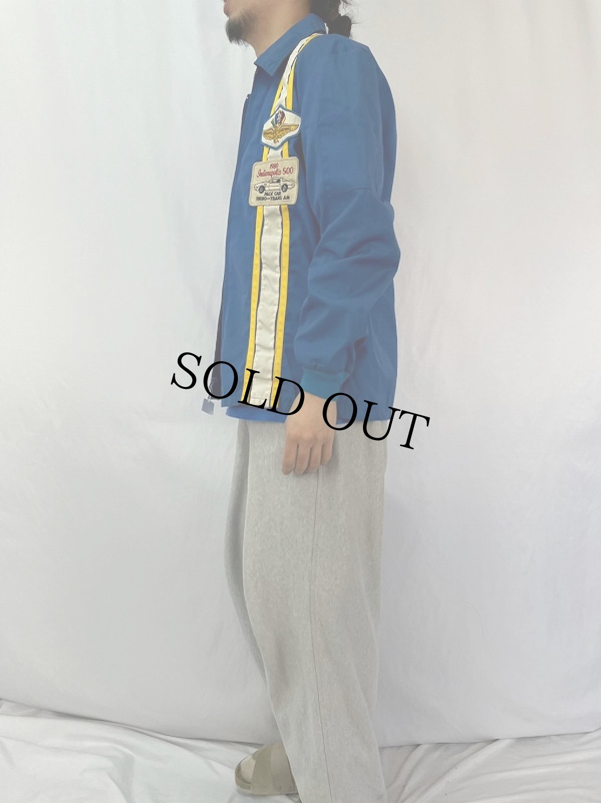 画像3: 70's Indianapolis Motor Speedway パッチ付き レーシングジャケット M (3)