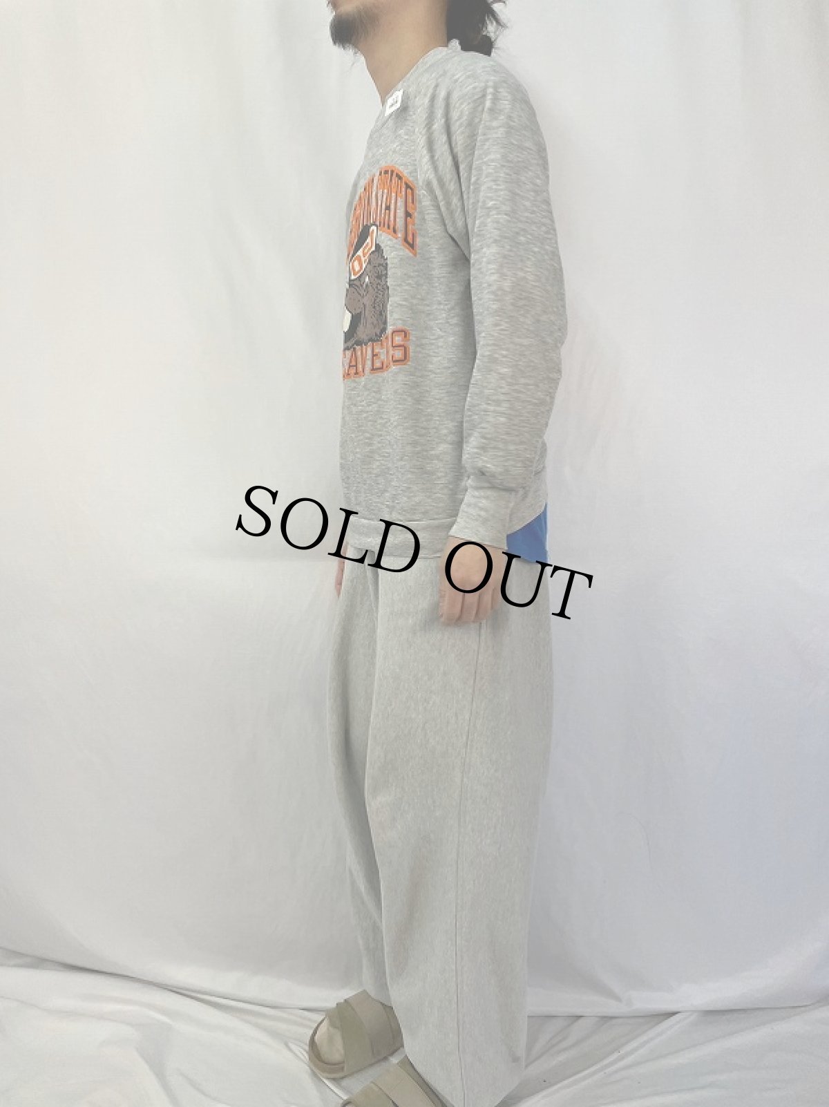 画像3: 80's USA製 "OSU OREGON STATE BEAVERS" プリントスウェット XL (3)