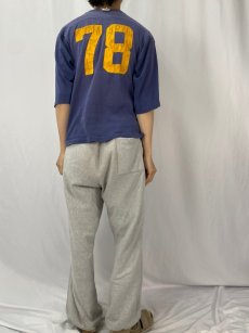 画像4: 70〜80's Champion バータグ USA製 "78" プリントフットボールTシャツ L (4)