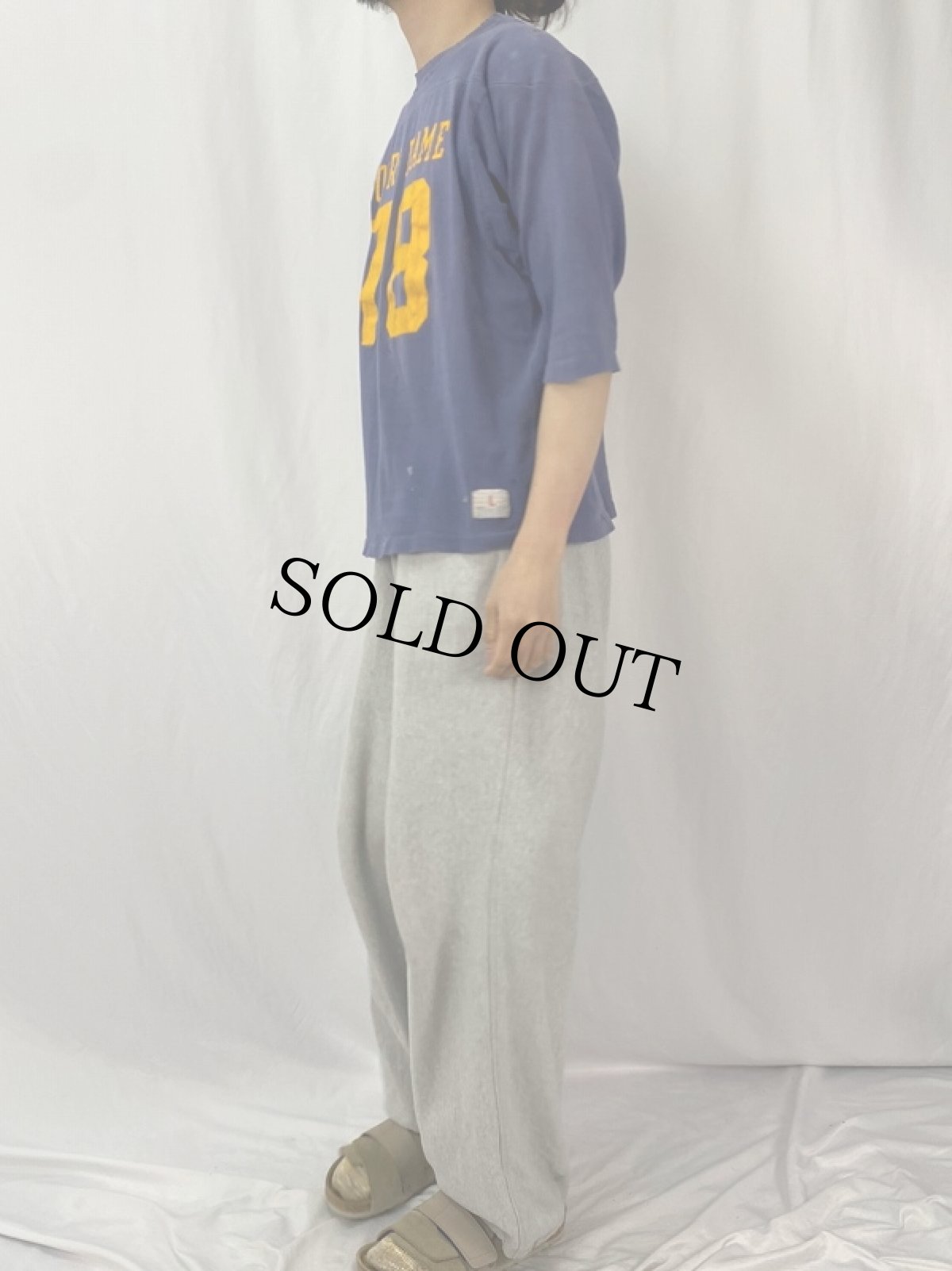 画像3: 70〜80's Champion バータグ USA製 "78" プリントフットボールTシャツ L (3)