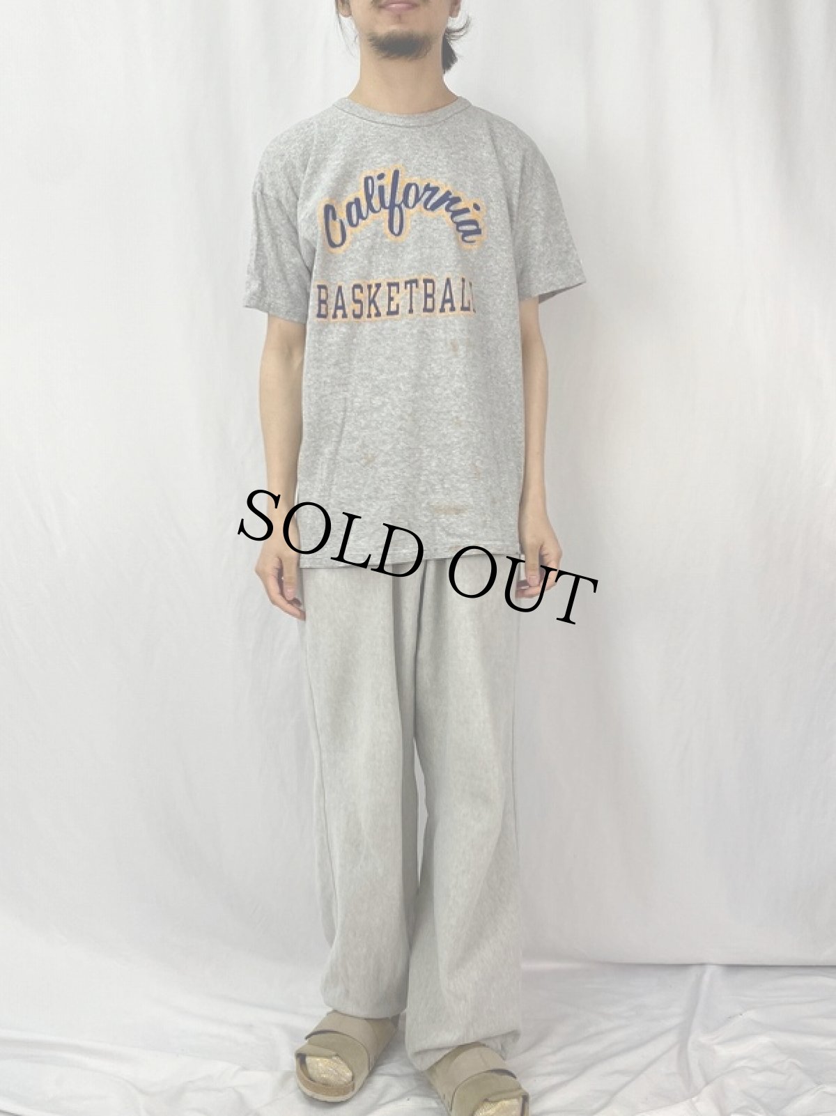 画像2: 80's Champion トリコタグ USA製 "California BASKETBALL" プリントTシャツ XL (2)