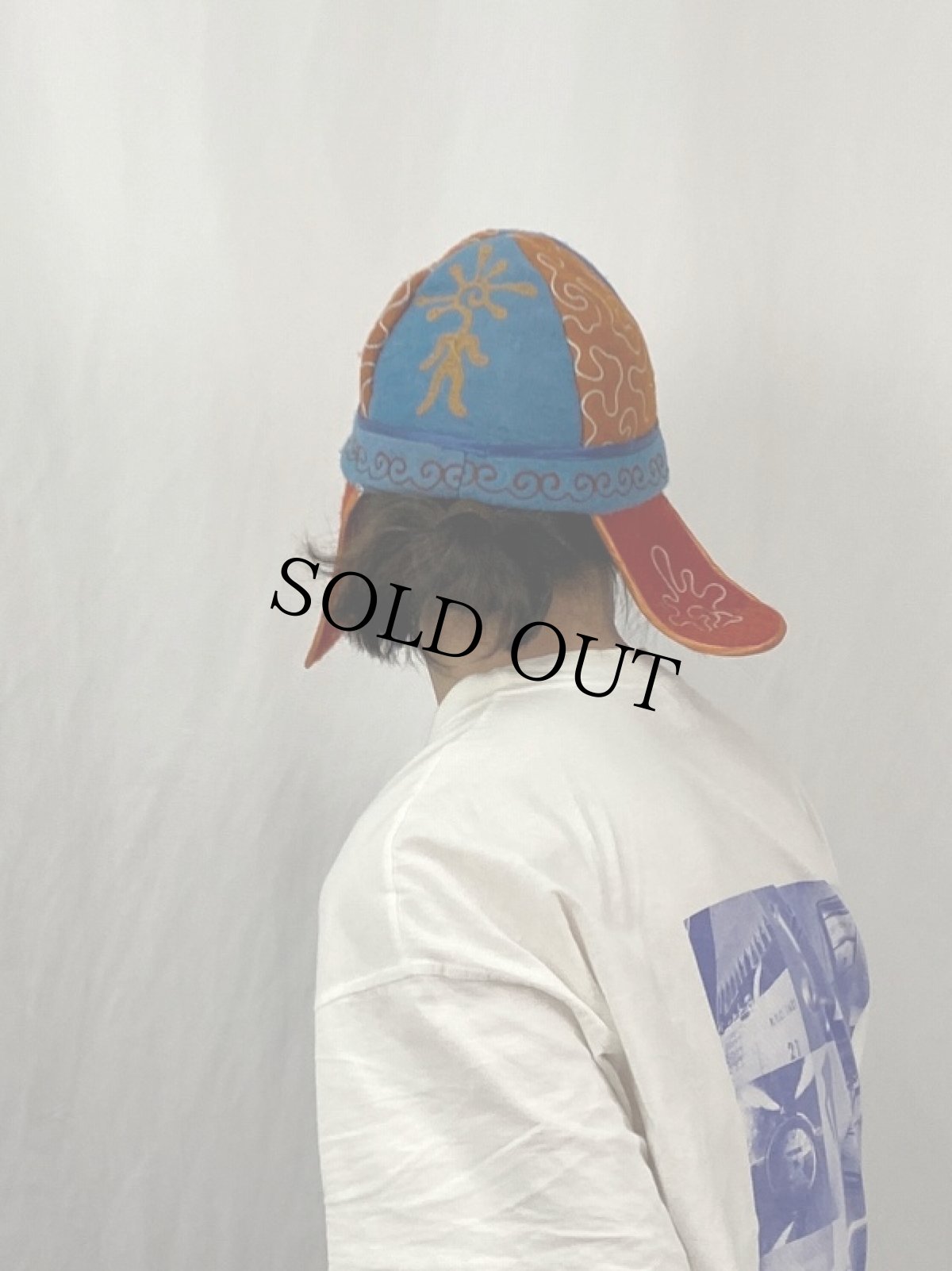 画像4: キルギス刺繍 フェルトキャップ (4)