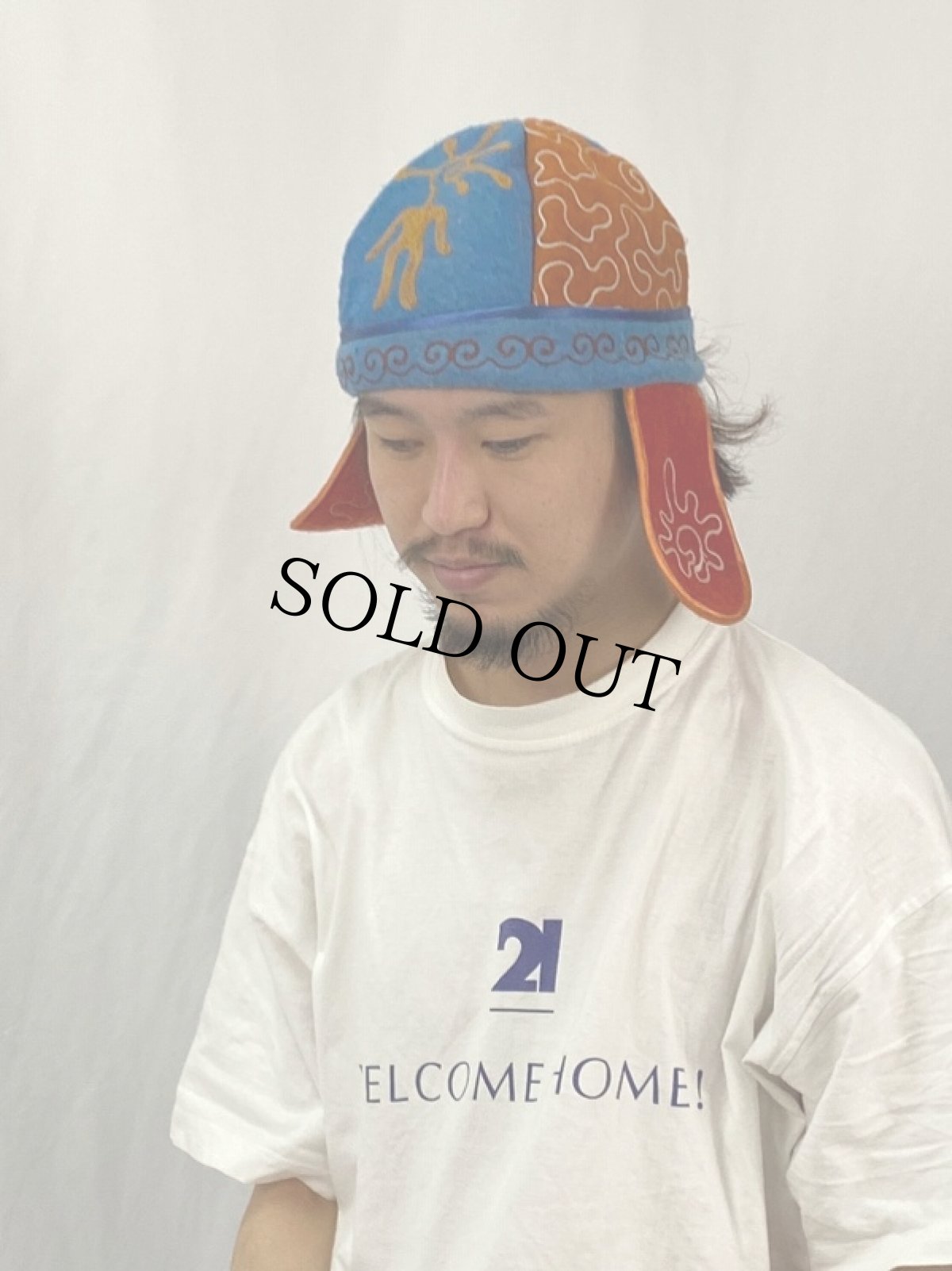 画像2: キルギス刺繍 フェルトキャップ (2)